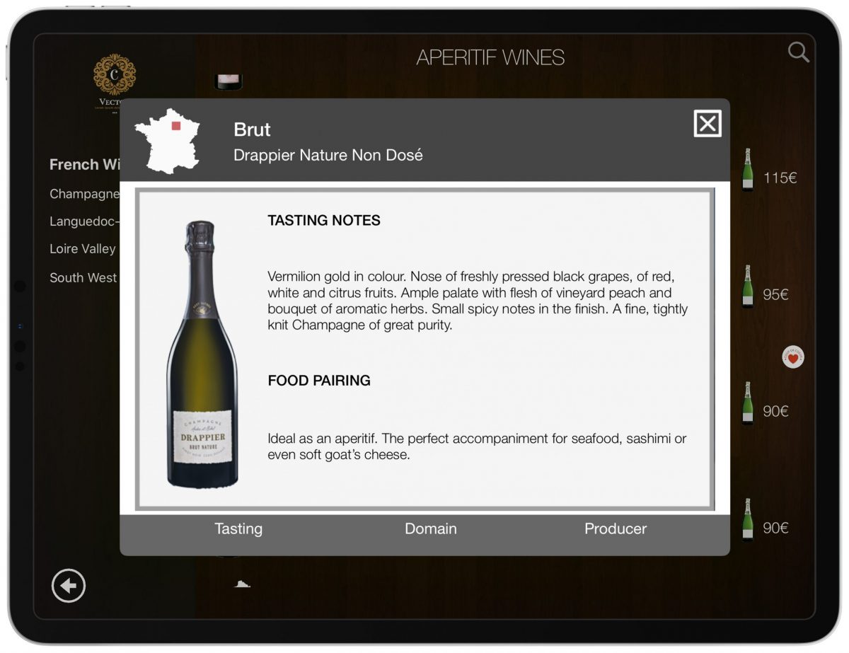 Tasting Notes Food Pairing Wine List