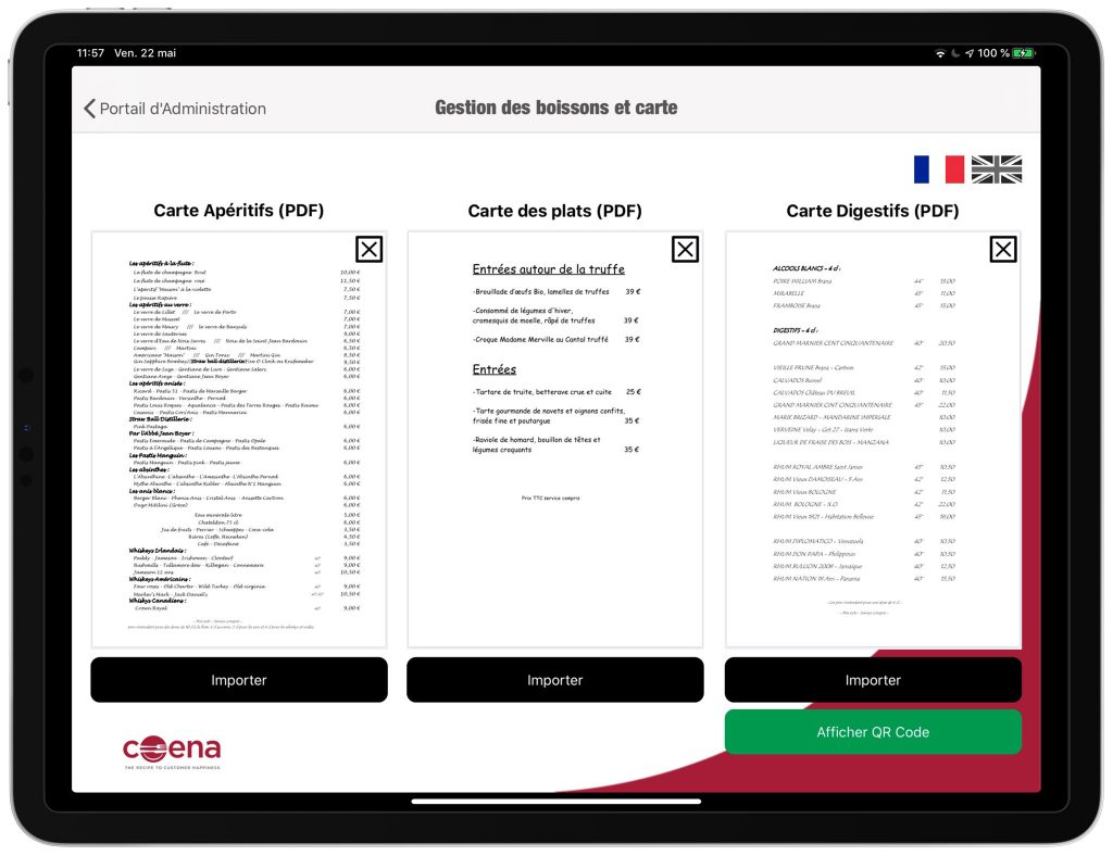 Carte Restaurant QR-Code