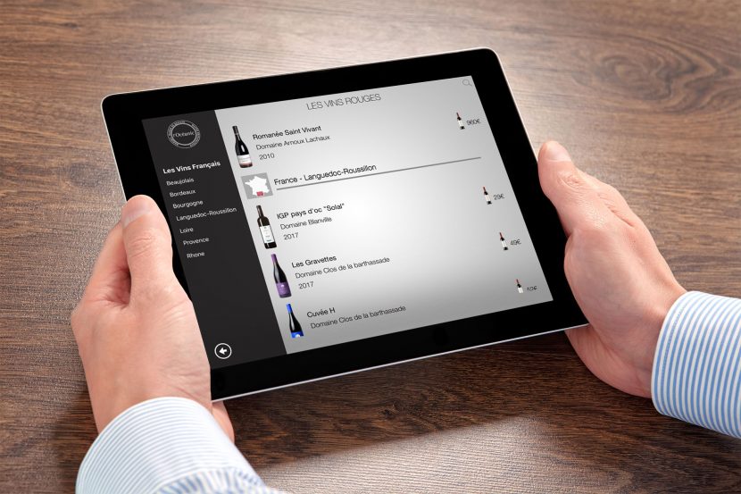 Carte vins tablette iPad