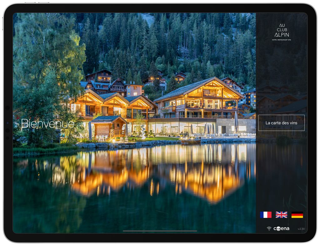 Carte vins iPad tablette