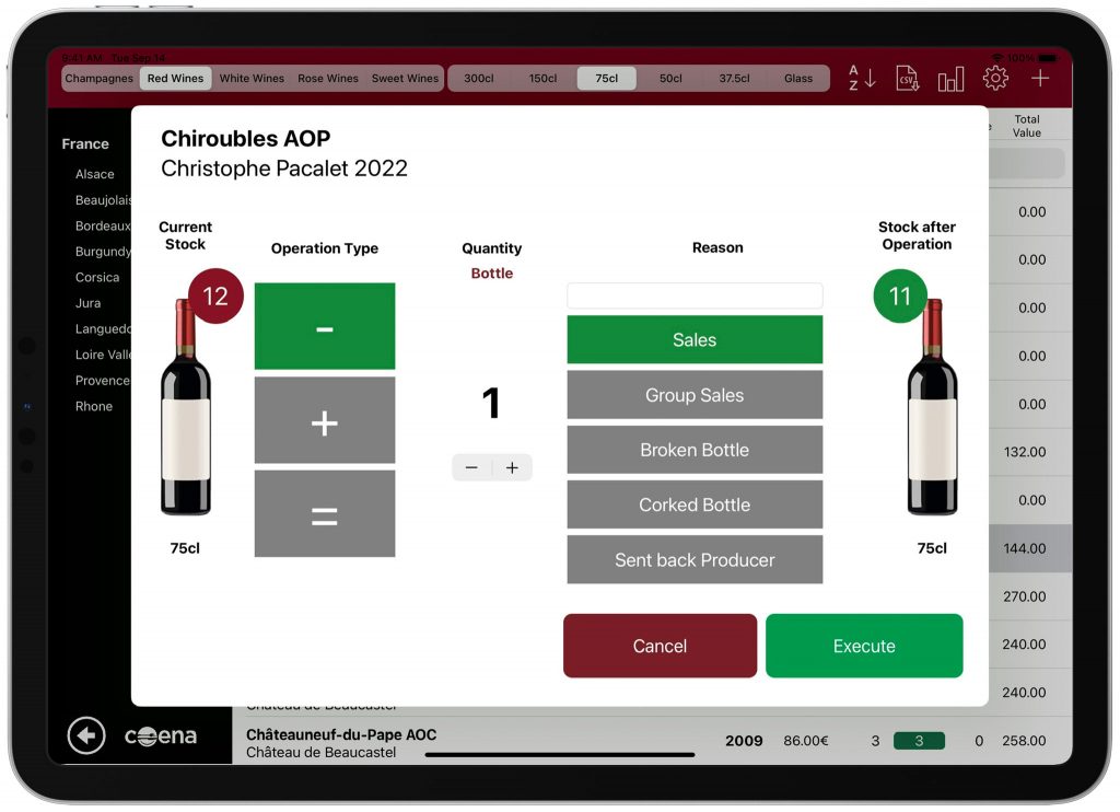 Wine Stock and Inventory Management